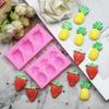 3 Erdbeere Ananas Schokoladenform DIY Kuchen Dekorationsform Aromatherapie Kerzendekoration Silikonform Küchenhelfer