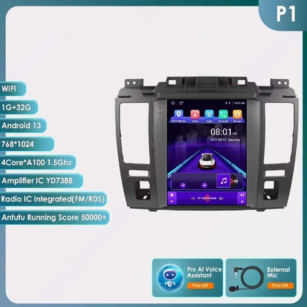 OSSURET Android-Autoradio für Nissan Tiida C11 2004–2013 Multimedia 9,7 Zoll vertikaler Bildschirm Carplay Android Auto Intelligenter Multimedia-Player RDS