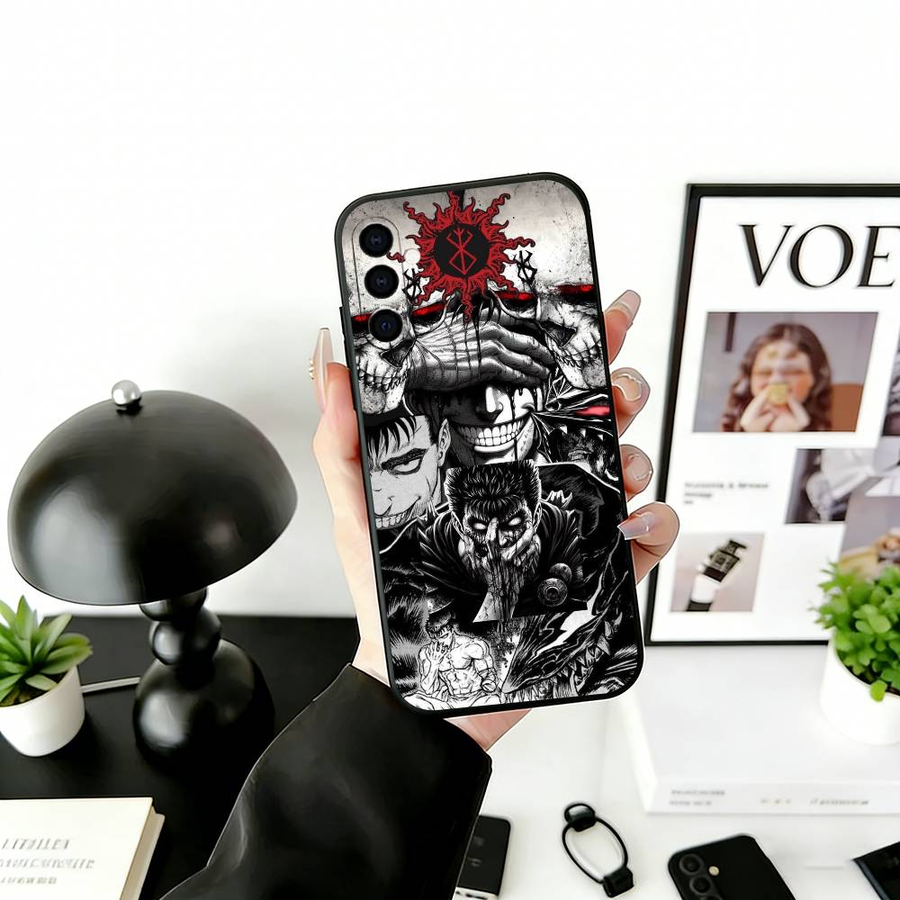 Cool Popular B-Berserk Comic Phone Case For Samsung Galaxy A73,A72,A71,A70,A53,A52,A51,Soft Silicone Black Cover