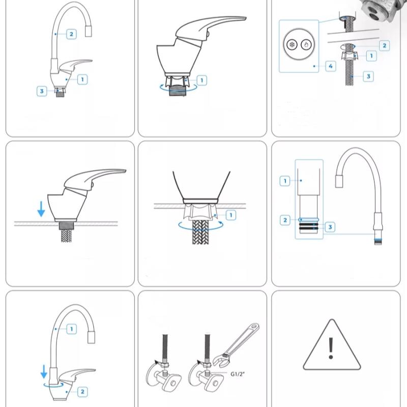 Silicone Tube Pipe Kitchen Sink Faucet Hot And Cold Water Mixer Tap 360 Degree Rotating Flexible Hose Tap Deck Mount Single Hole