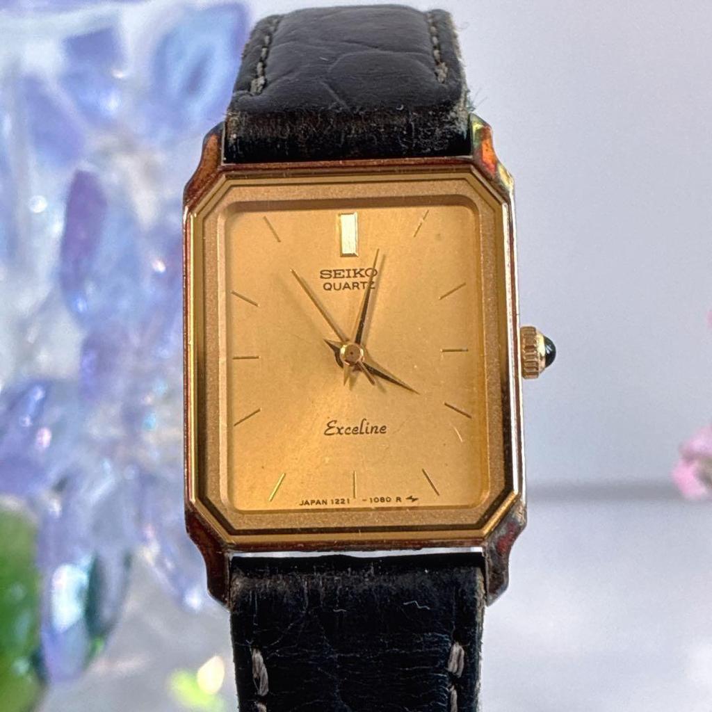 Used Rare SEIKO Excelsior Watch Square Ladies #254
