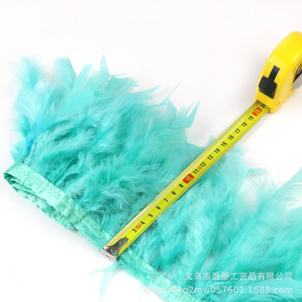 Turkey Feather Cloth Edge Diy Car Doll Decorative Material Fire Lace Dress Skirt 1M/Bag