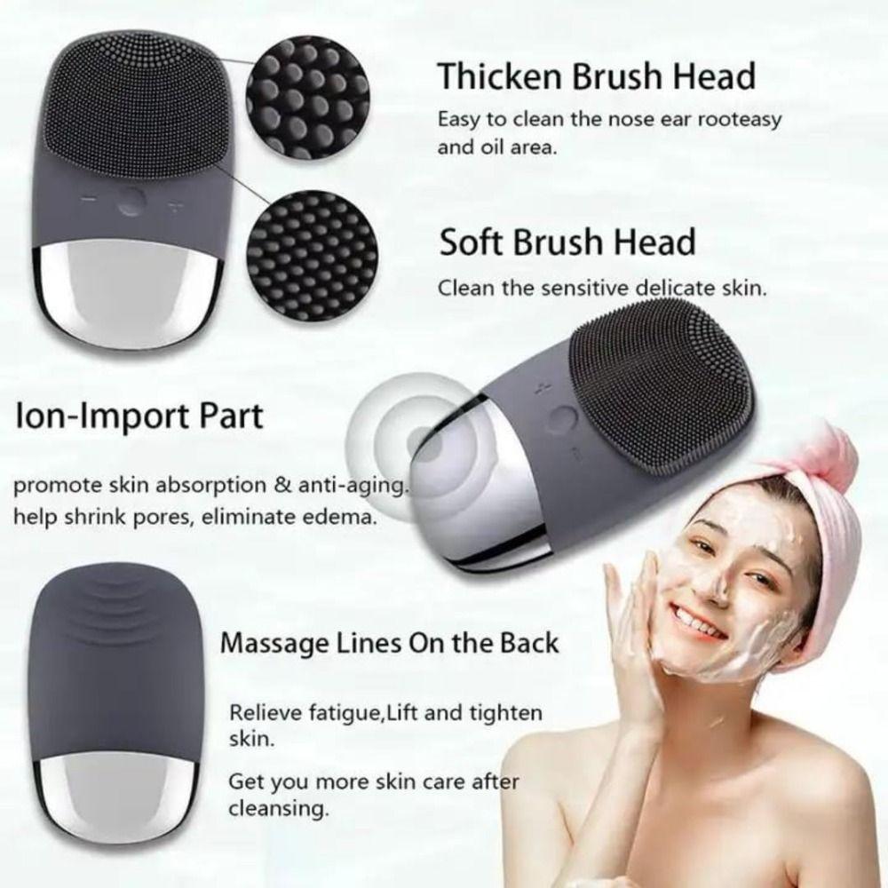 Sonic Vibration Electric Face Clean Device 3 In 1 Sonic Skin Cleaner  Skin Care Tools