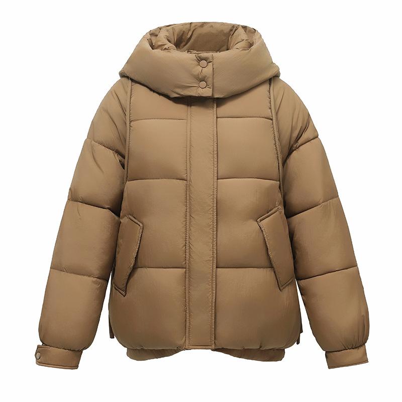 Down and Padded Jacket Women's Winter 2025 New Women's Fashion Slimming Hooded Cropped Jacket