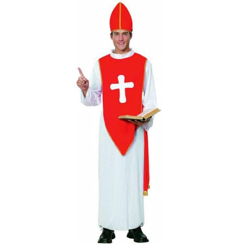 Kostým dospělého papeže a hnědého kněze pro halloweenskou párty a divadelní představení