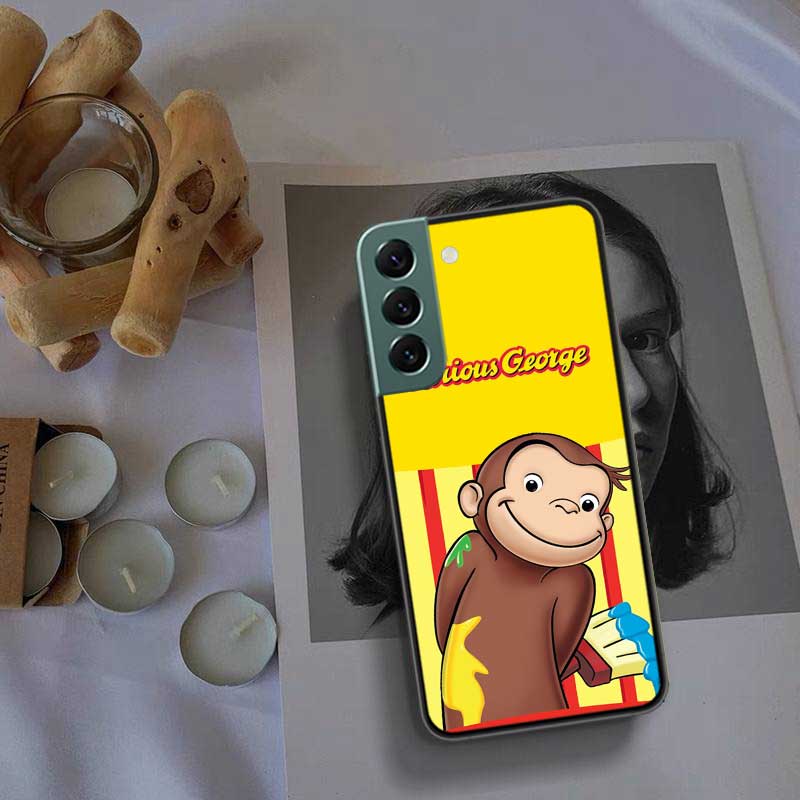 Curious G-Georgeser-m-Monkeis Phone Case For Samsung Galaxy S22 S25 Ultra S21 S10 Plus S26 Edge S20 S23 S24 FE Cover Silicon