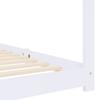 Kids  Bed Frame White Solid Pine Wood 80 x 160 cm