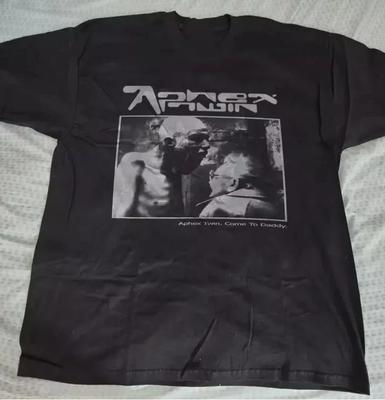 Aphex Twin Tour Czarny T-shirt Unisex z Krótkim Rękawem