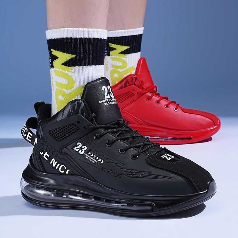 

Дешевая красная мужская обувь на год рождения, весенняя мужская спортивная баскетбольная молодежная обувь на полной воздушной подушке, мужская модная обувь 44