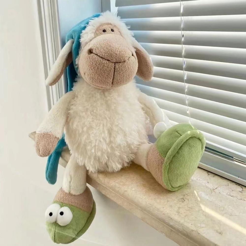 Кукла-ягненок Кукла-сонная овца Плюшевая игрушка Милая тряпичная кукла 25cm — фото 5