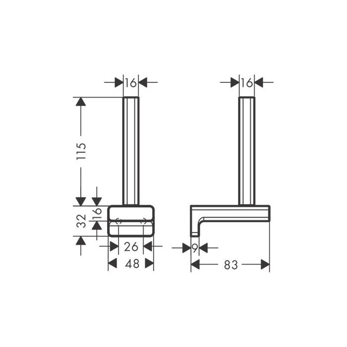 HANSGROHE Réserve HANSGROHE Porte-papier aspect doré poli AddStoris