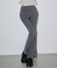 Chaebteoegseu Curved Line Piping Leggings Pants (Grey)