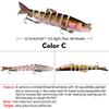 Plastic Multi Jointed 12.5cm 21.5g Lures Artificial Wobbler Fishing Hard Bait