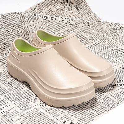 Platform Operating Room Slippers Men'S All-Inclusive Comfortable Non-Slip Nurse Shoes Lightweight Non-Porous Chef Hole Shoes Men
