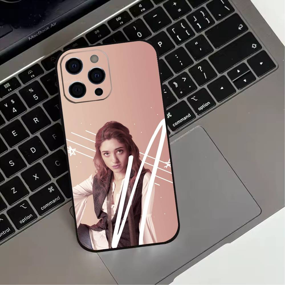 Actress Natalia Dyer  Phone Case For iPhone 17,16,15,14,13,12,11 Plus,Pro Max,XS,Soft Silicone Black Cover