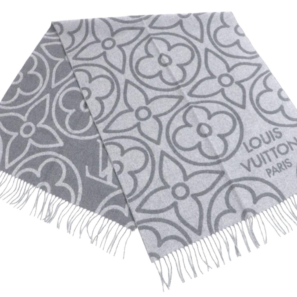 Excellent LOUIS VUITTON Scarf Echarpe earmuffs gray cashmere mens R96950 Used