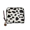 Pisoraro Harako Dalmatian Print Round Zip Mini Wallet PR242 DALMATIAN in White and Black