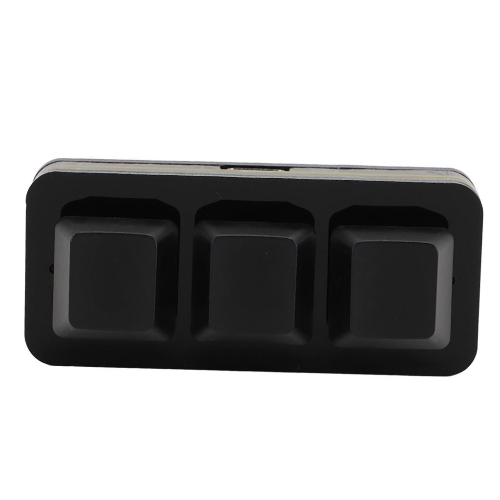 3 Key Keypad USB Mechanical Gaming Keyboard RGB Customized Programmable Keypad with Red for Work
