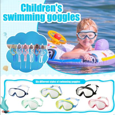 Swimming Goggles, Continuous Swimming Goggles, Leak-proof Swimming Goggles, HD Children's Large Frame Waterproof