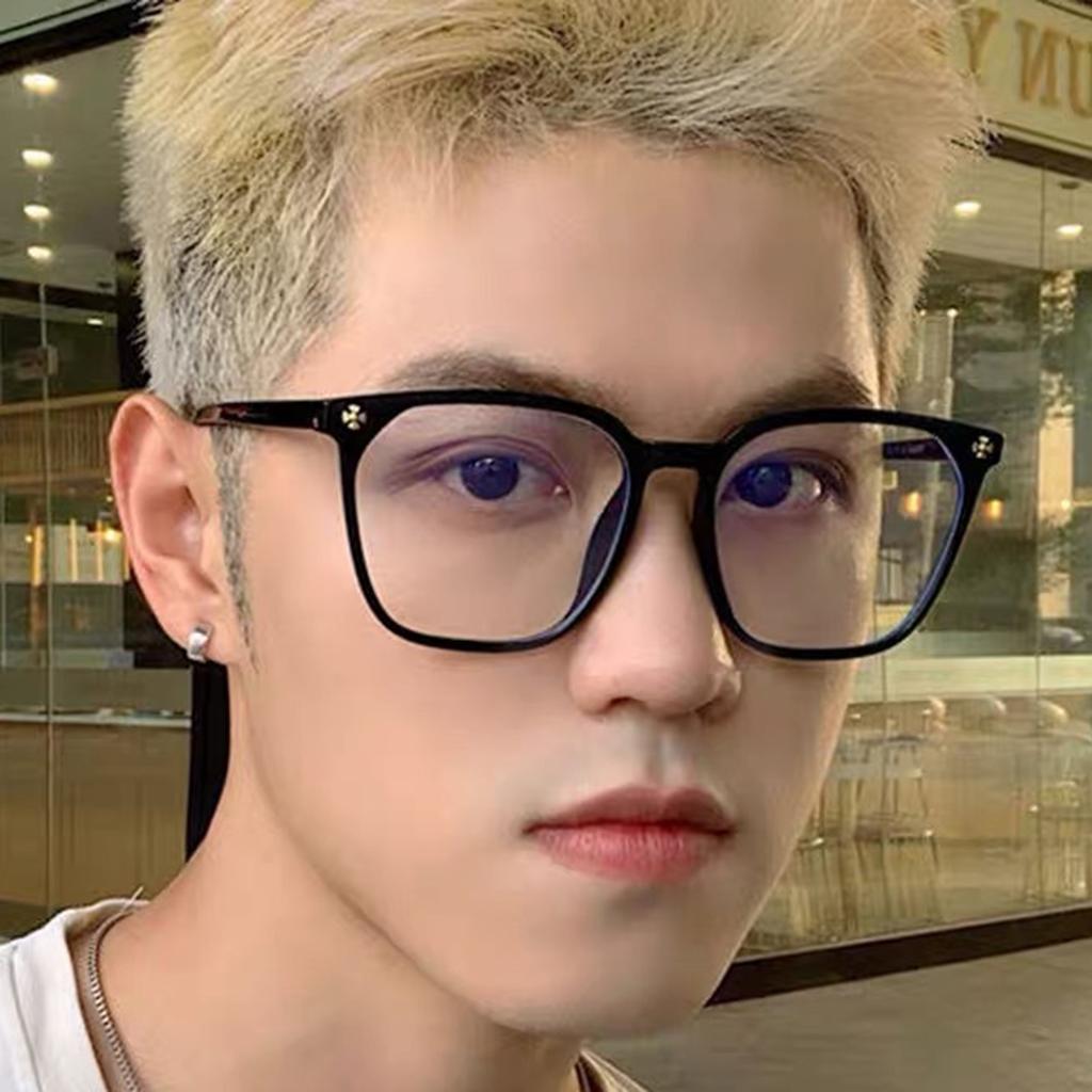 Trendy Women's Eyes Anti-Blue Light Myopia Glasses Black Fashion Flat Glasses Men's Eyes Women's Glasses Men's Glasses