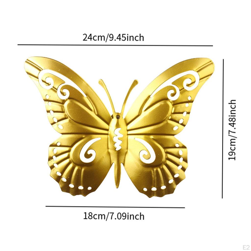 3D Metal Butterfly Decor for Courtyard And Yard, Wall Hanging Sculpture