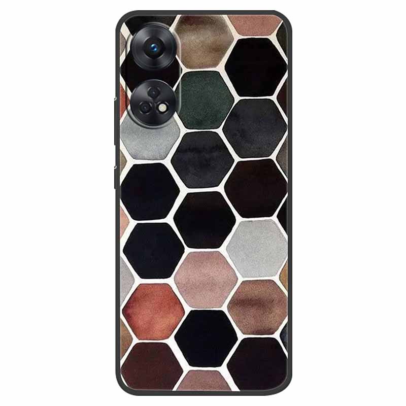 Case For Oppo Reno 8T Cover Black Silicone Soft Phone Back Cases for Oppo Reno8 T 4G Fundas Reno8T CPH2481 6.43" Lovely Fundas