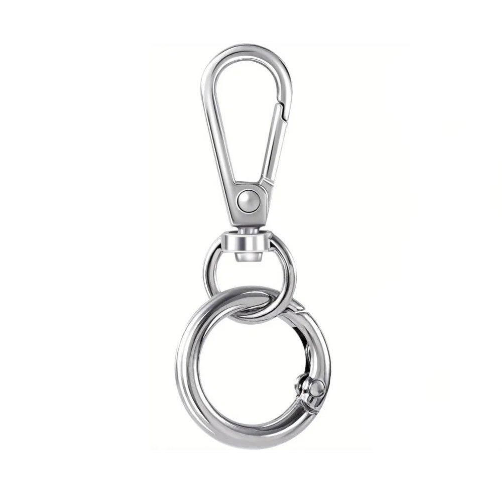 Metal Rotating Buckle Keychain with Swivel Snap Hooks, Perfect for Projects, Bag Decorations, And Charms