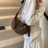PU Zipper Crossbody Bags  Large Capacity  Simple Leopard Print  Convertible Shoulder Bags  High Quality  Casual  New