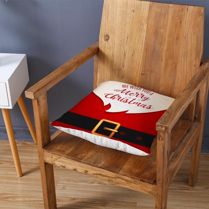 Federa Decorativa Regalo di Natale Copricuscino Stampa Rossa Copricuscino Divano Casa Festivo Materiale Corto Peluche