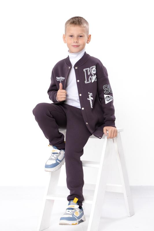 Boys’ Fleece Set – Printed Bomber Jacket & Elastic Joggers with Drawstring, Winter , 6442-025-33 HC