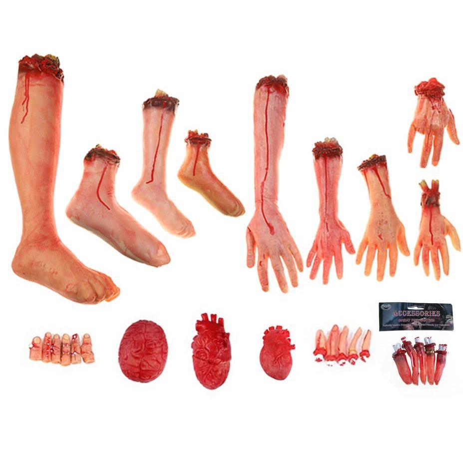 Halloween Body Parts Decoration Scary Prop Realistic Severed Arm Party Hand