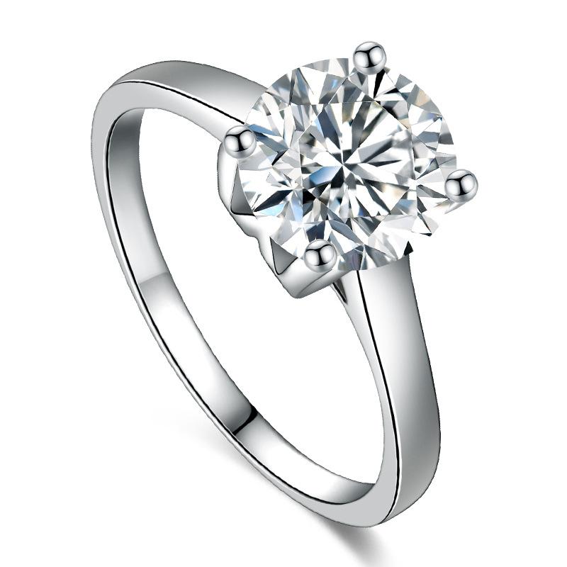 Lindon Classic Copper Alloy Zircon Ring Ladies Jewelry Wedding Promise Party Gift