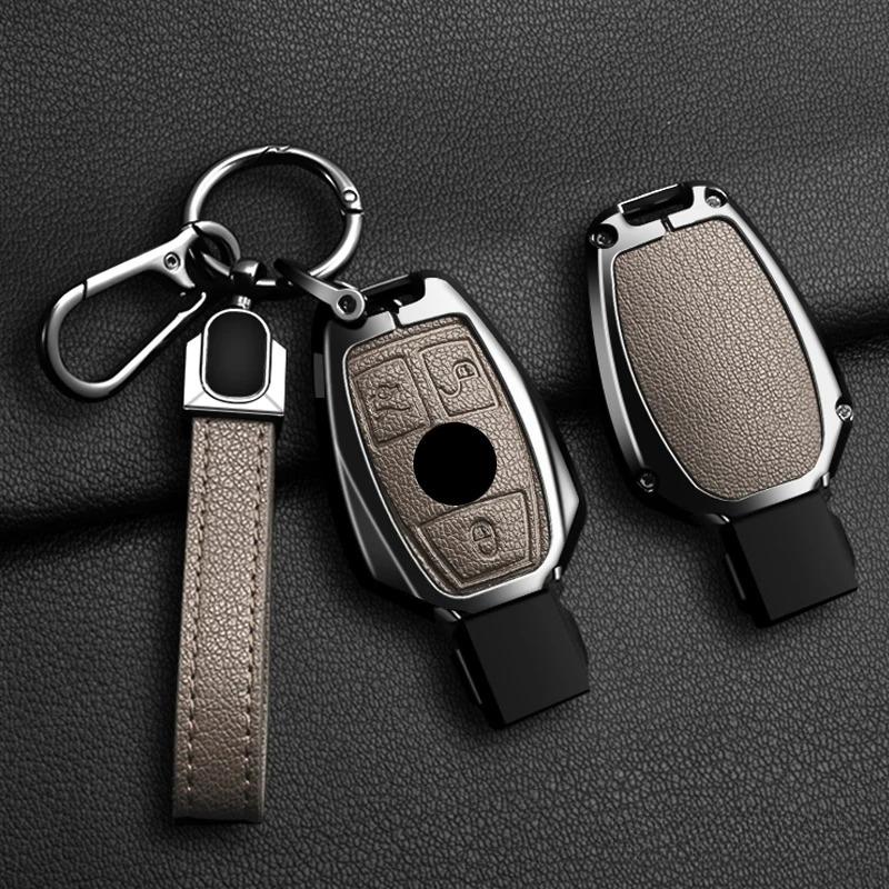 Alloy Style Car Key Case Cover Shell Fob For Mercedes Benz A C E S Class W213 W222 W223 W205 W206 W212 W176 Glc Cle Cla Amg X167