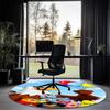 Angry Birds Printed Round Rug Carpet Chair Rug Area Rug Entryway Doormats,for Office Chair Living Room Bedroom Kitchen Room.