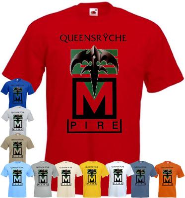 Queensrÿche Empire V4 T-shirt Red Yellow White Blue Heavy Metal All Sizes S5XL