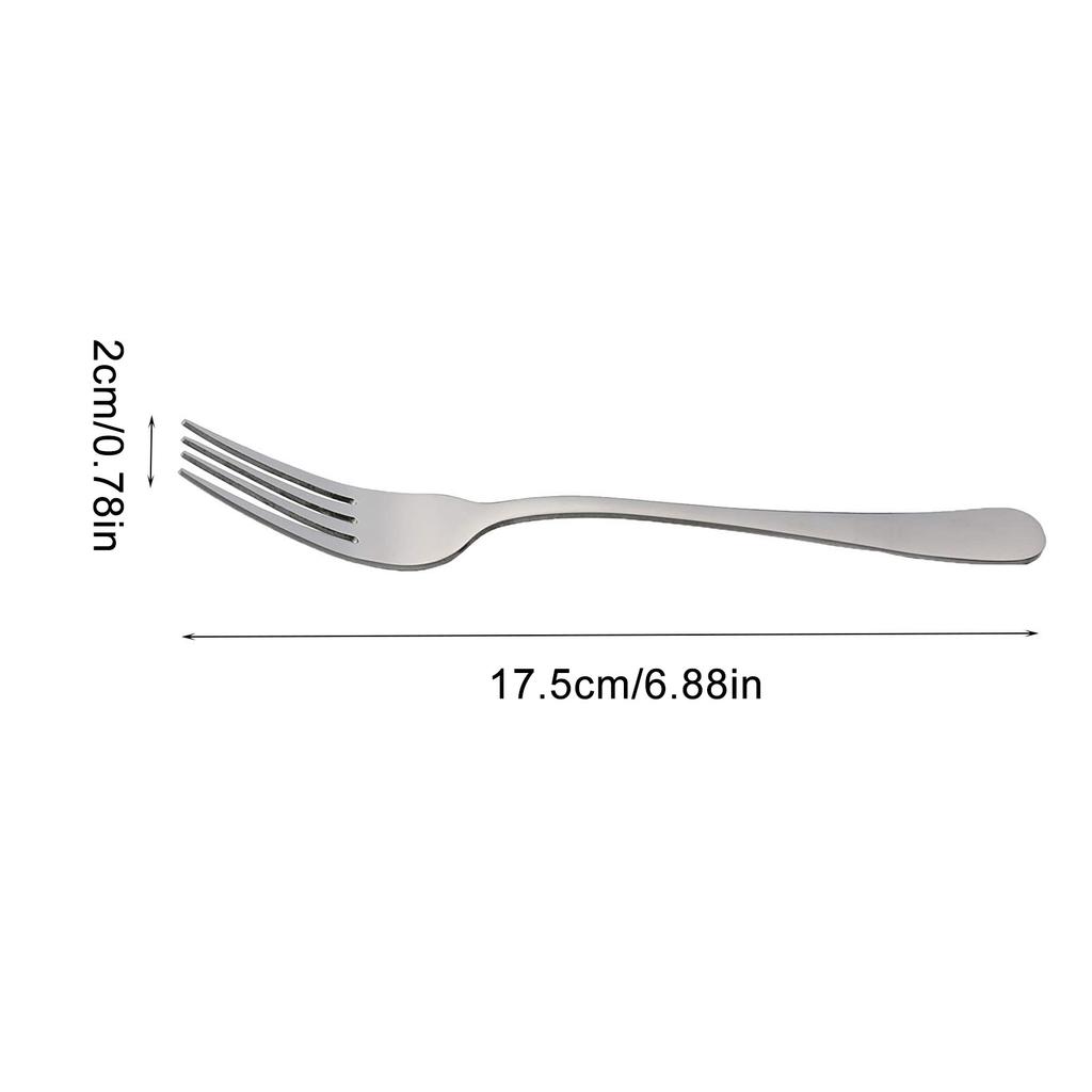 Stainless Steel Fruit Fork Western Tableware With Long Handle Spoon Dessert Fork
