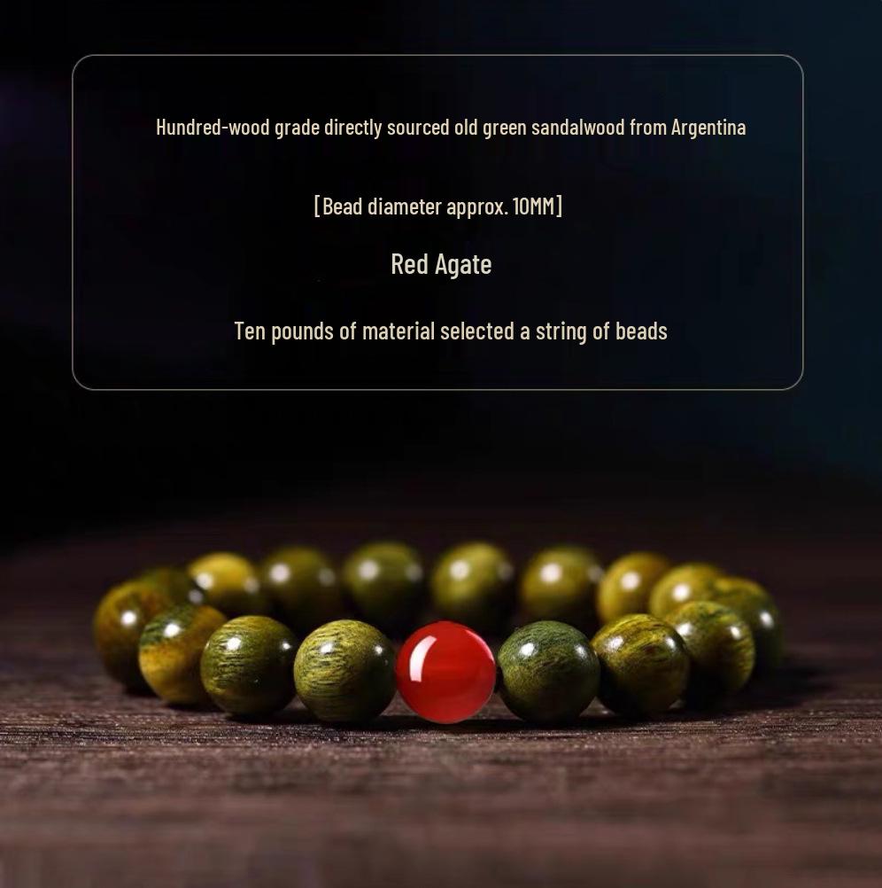 Premium Green Sandalwood & Wenge Bracelet for Men & Women - High Density, Collection Grade