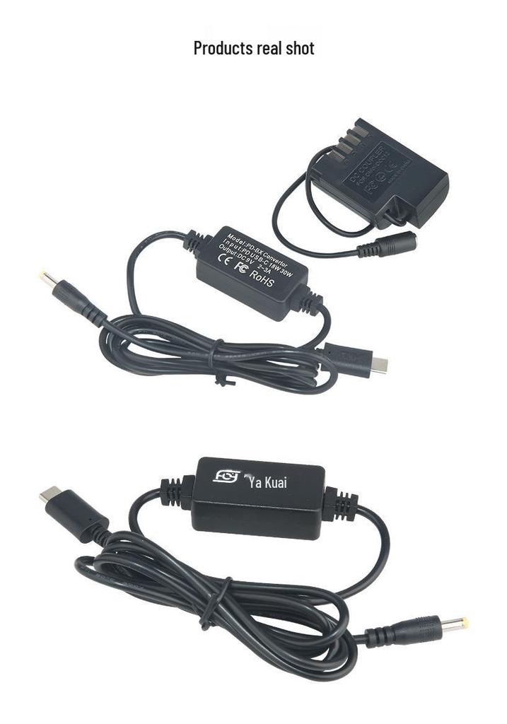 DCC12 PD/Type-C Adapter for DMC-GH3, GH4, GH5, GH3K, GH4K Cameras with BLF19 Battery Compatibility