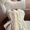Women's Fleece-Lined Mid-Calf Socks - Warm, Thick, Coral Fleece for Autumn and Winter