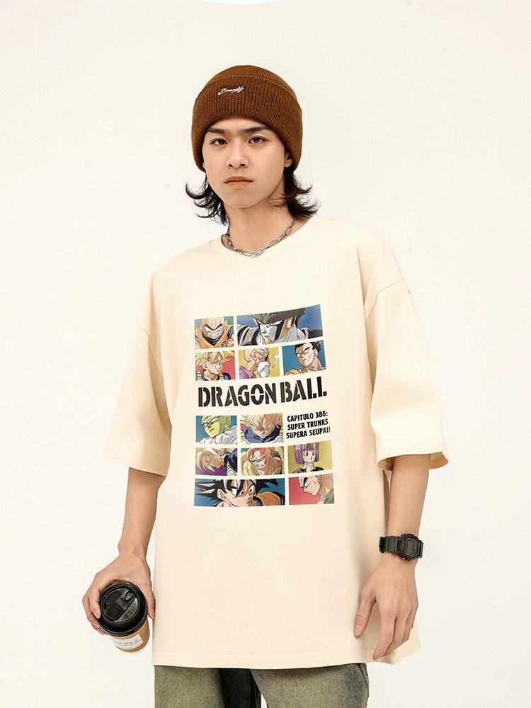 Japanese Retro Dragon Ball Super Saiyan Cartoon Anime Shortsleeved or Longsleeved Casual and Neutral Style Tshirt for Summer