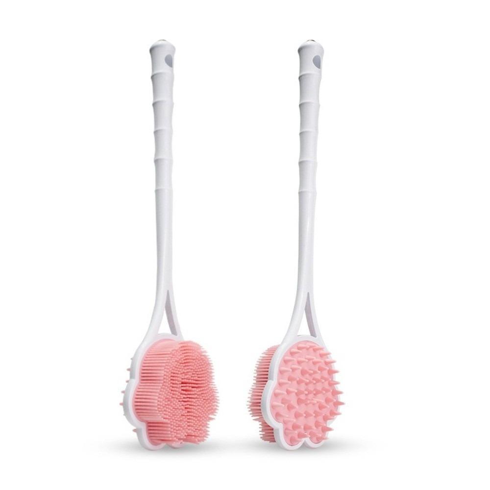 Long Handle Shower Massage Brushes Silicone Bathroom Back Scrubber  Remove Exfoliating