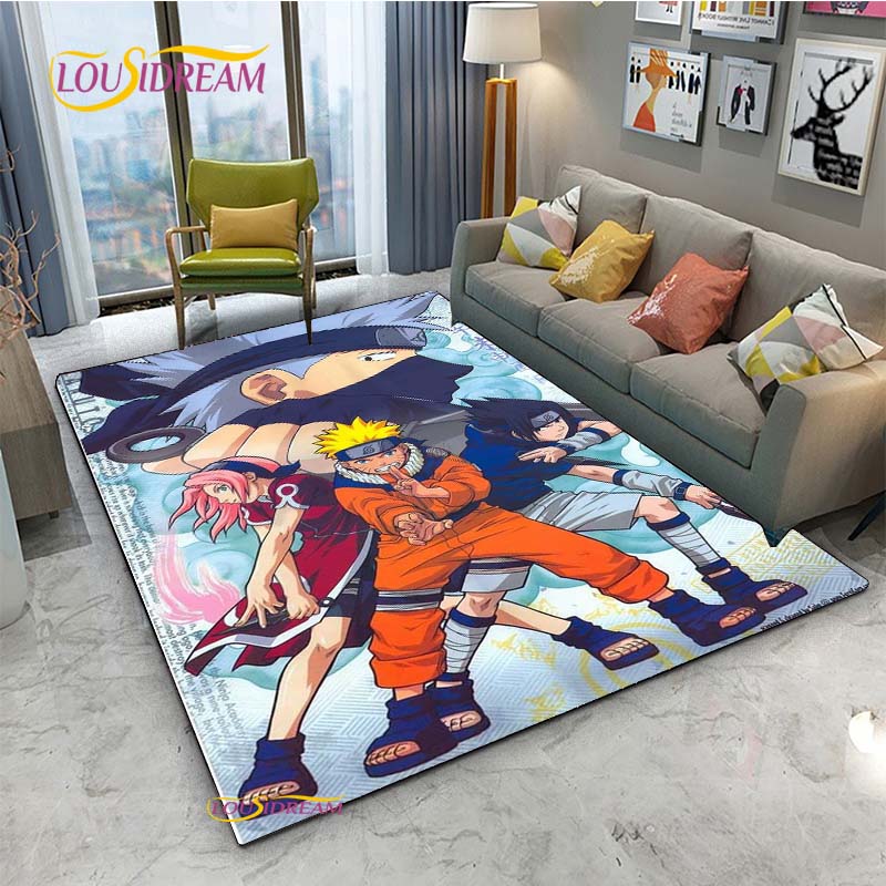 Naruto Cartoon Anime Carpet for Living Room Bedroom Cute Rugs Kitchen Table Door Kids Un-slip Floor Mats Alfombra Birthday gift