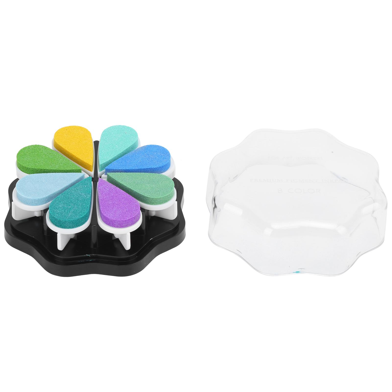 Чернильная подушечка Лепесток 8 Цветов Смываемая Пальцевая Губка DIY Рукоделие Товары для творчества(Морской бриз )