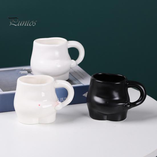 Hrnek na kávu Fat Belly 320 ml Roztomilý keramický hrnek Legrační ručně vyráběné snídaňové šálky na čaj Novinka Nádobí Kolaudace Kolaudační dárky k svátku