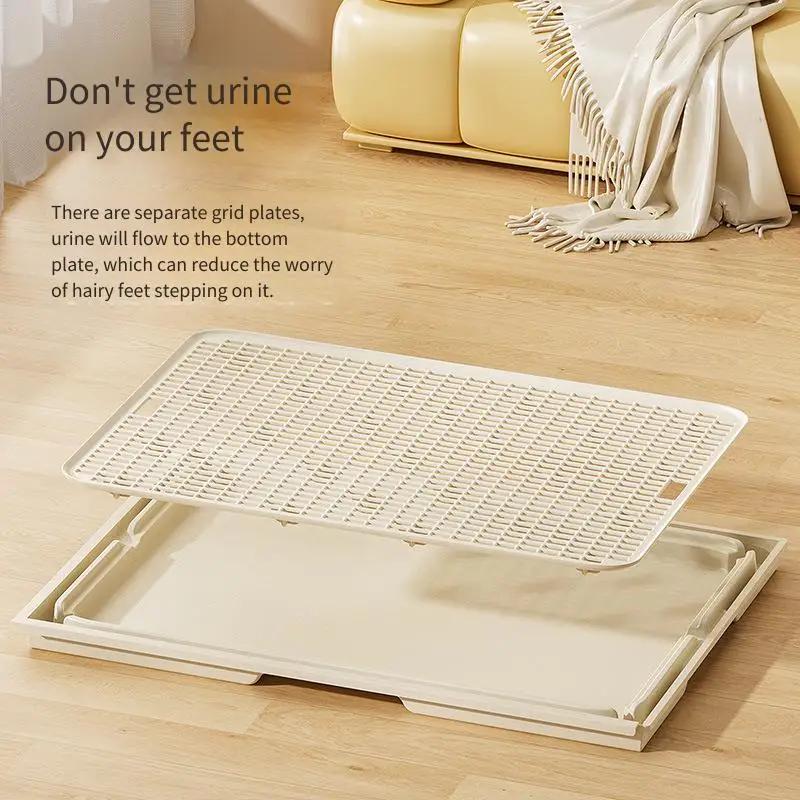 1 szt. Płaski talerz toaleta dla psa (42*28.5*2cm) - Miska na mocz Snap-On Anti-Squat dla psów średnich i małych, Kluczowe artykuły do czyszczenia zwierząt