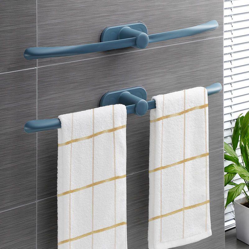 1PC Bathroom Towel Rack Free Punching Hanging Towel Bar Minimalist Light Luxury Internet Celebrity Gun Gray Single Bar Bathroom Rack