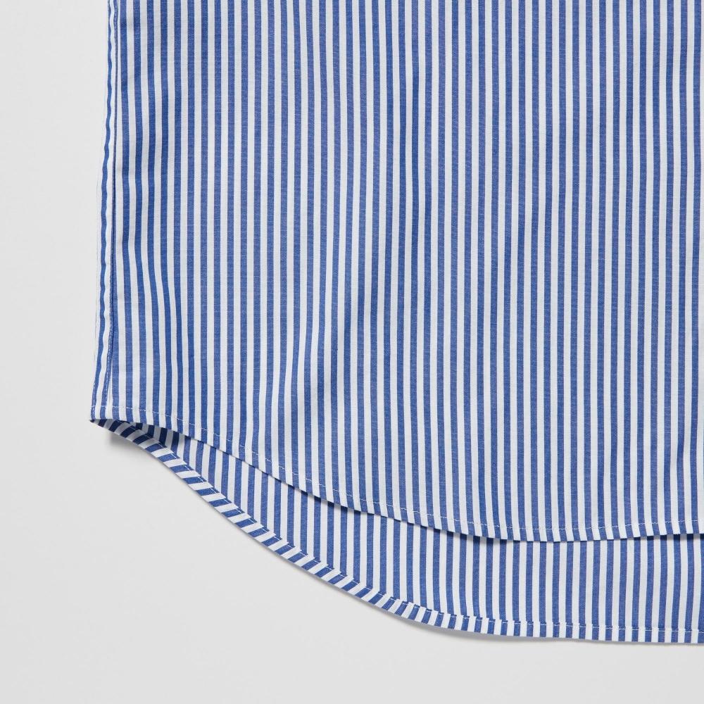 Uniqlo Japan Extra Fine Cotton Broad Stripe Shirt  Button Down Collar  Long Sleeves 