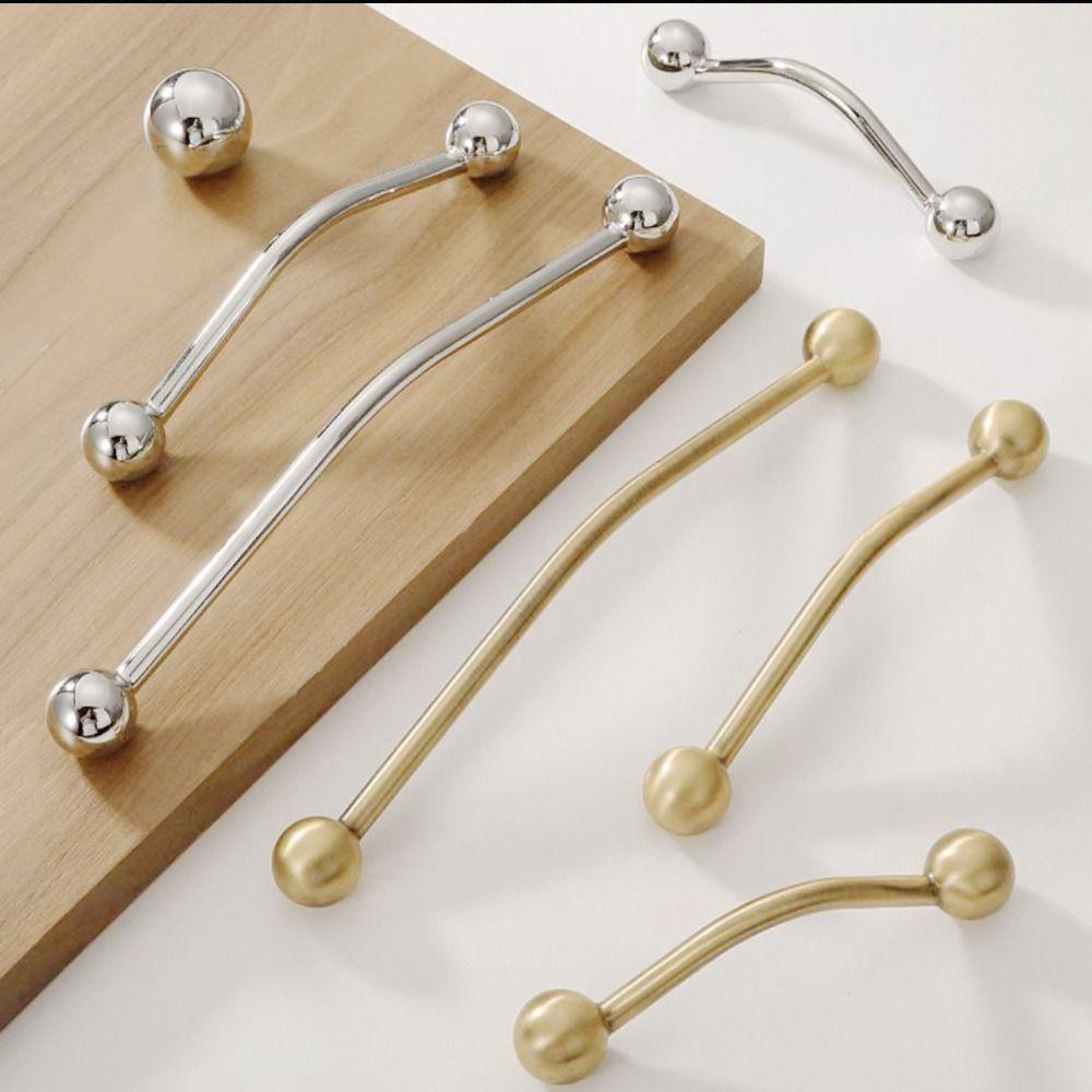 Zinc Alloy Wardrobe Door Handle Nordic Minimalist Drawer Handle Cabinet Knob Bedroom Wardrobe