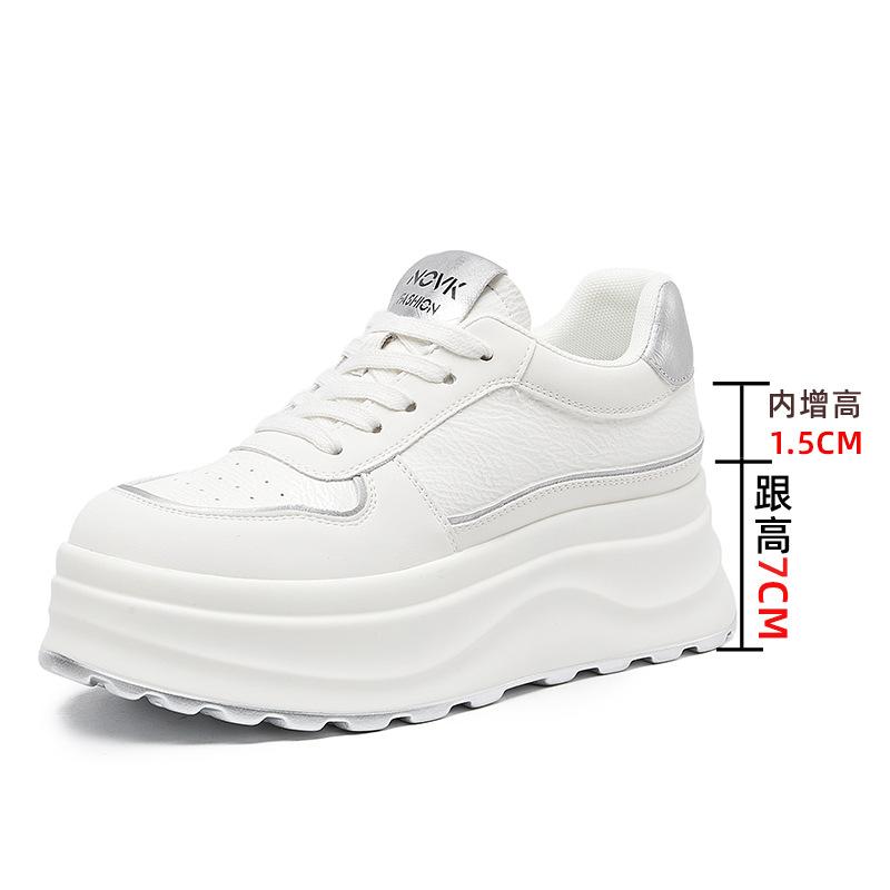 

Spot Wenzhou shoes 2025 spring new women s shoes platform heightening white shoes children versatile women s casual shoes 40
