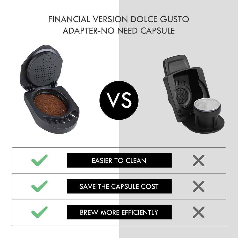 Dolce Gutto Adaptér s klipem na kávová zrna Dolce Gutto Kávový prášek Mini Me Piccolo XS Genio's DIY Chuť Espresso kávovar icafilas